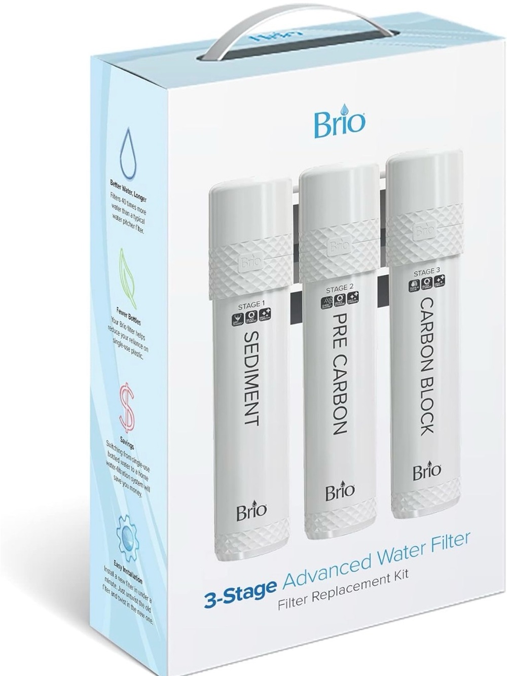 Brio 3-Stage Filter Replacement Kit for Brio 3-Stage Water Cooler advanced